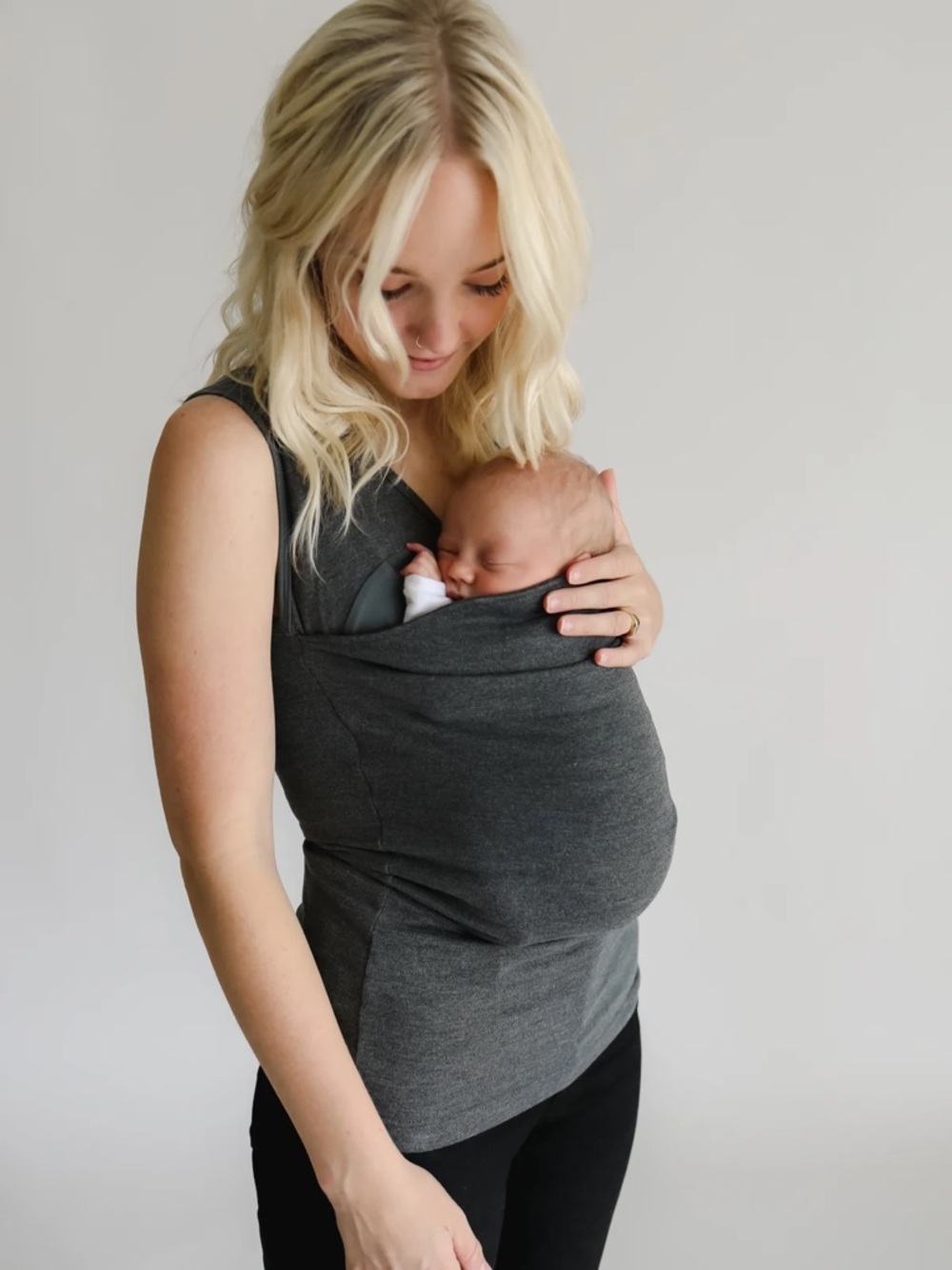 NWT LalaBu Grey Maternity & Babywear “Soothe” Tank Top